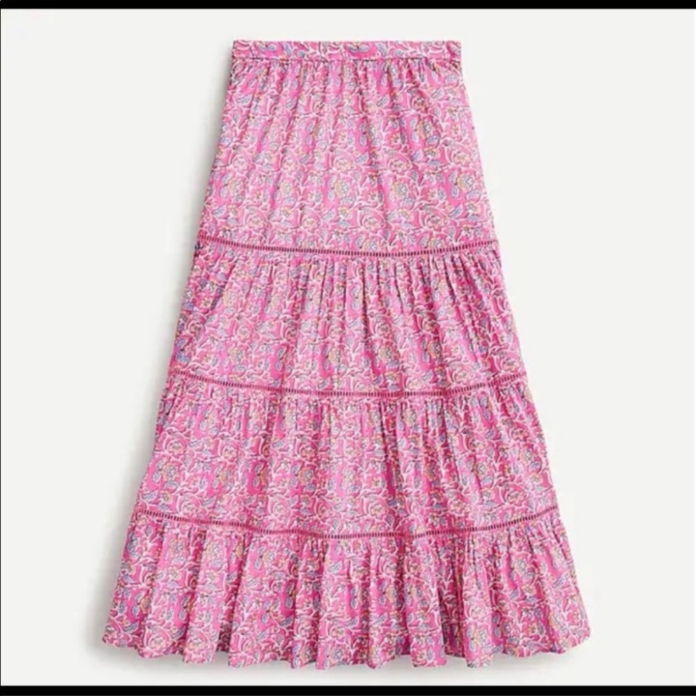 JCrew cotton midi skirt